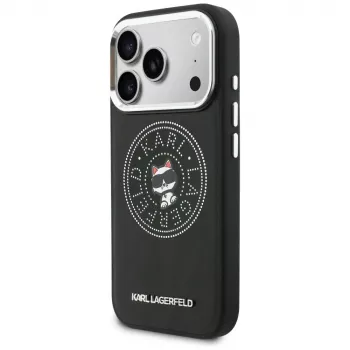 Karl Lagerfeld Point & ChoupetteSketch MagSafe Case iPhone 17 Pro, Black