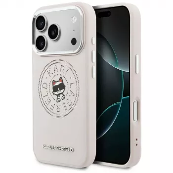 Karl Lagerfeld Point & Choupette Sketch MagSafe Case iPhone 17 Pro Max Pink