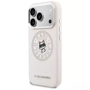 Karl Lagerfeld Point & Choupette Sketch MagSafe Case iPhone 17 Pro Max Pink