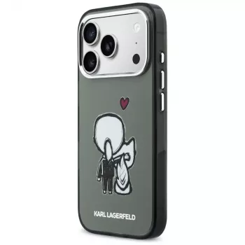 KARL LAGERFELD Karl & Choupette Back MagSafe Case for iPhone 17 Pro Max, Black