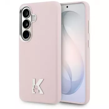 Karl Lagerfeld K Metal Logo Macīgs Macīgs Vāciņš Samsung Galaxy S26, Rozā