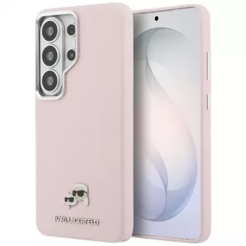 KARL LAGERFELD Saffiano KC Metal Logo MacSafe Macītis Samsung Galaxy S26 Ultra - Rozā