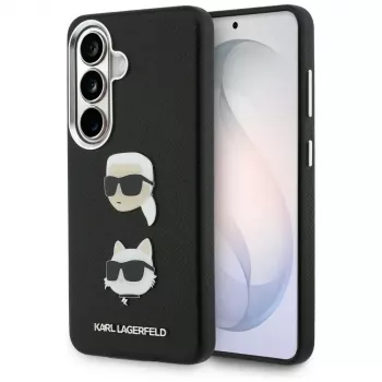 KARL LAGERFELD Saffiano DoubleHeads Metal Case Samsung Galaxy S26, Melns