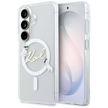 KARL LAGERFELD IML KC Script MagSafe Case for Samsung Galaxy S26+ Caurspīdīgs