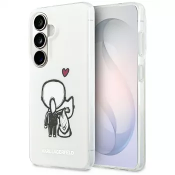 KARL LAGERFELD IML Karl & Choupette MagSafe Case for Samsung Galaxy S26, Caurspīdīgs