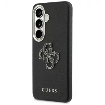 Guess Grained Big 4G Metal Logo Case for Samsung Galaxy S26 - Black