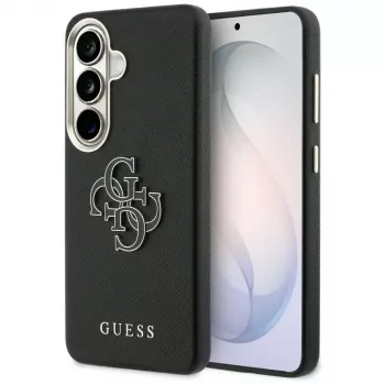 Guess Grained Big 4G Metal Logo Case for Samsung Galaxy S26+ Black