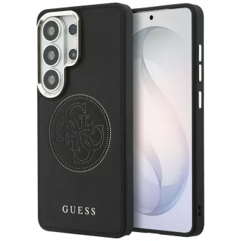 Guess Perforated Logo Macīgais Vāciņš Samsung Galaxy S26 Ultra (Melns)