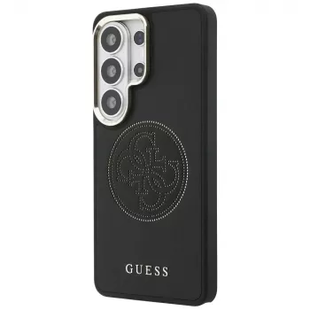 Guess Perforated Logo Macīgais Vāciņš Samsung Galaxy S26 Ultra (Melns)