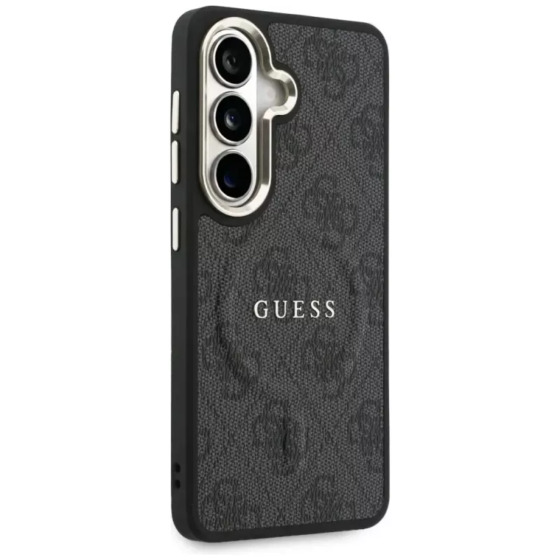 Guess 4G Embossed Ring MagSafe Case for Samsung Galaxy S26 (Black)