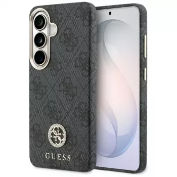 Guess 4G Rhinestone Round Logo MagSafe Case for Samsung Galaxy S26 (Black)