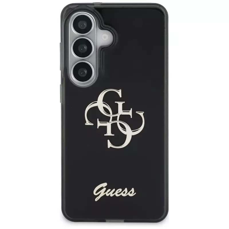 Guess IML Big Metal 4G Script Case for Samsung Galaxy S26 (Black)