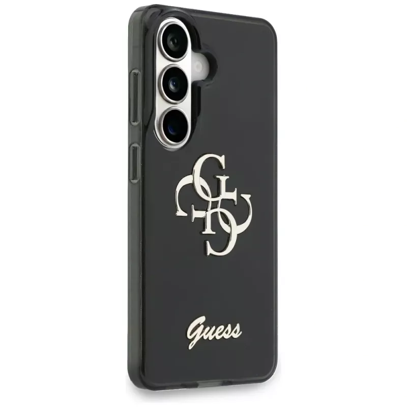 Guess IML Big Metal 4G Script Case for Samsung Galaxy S26 (Black)