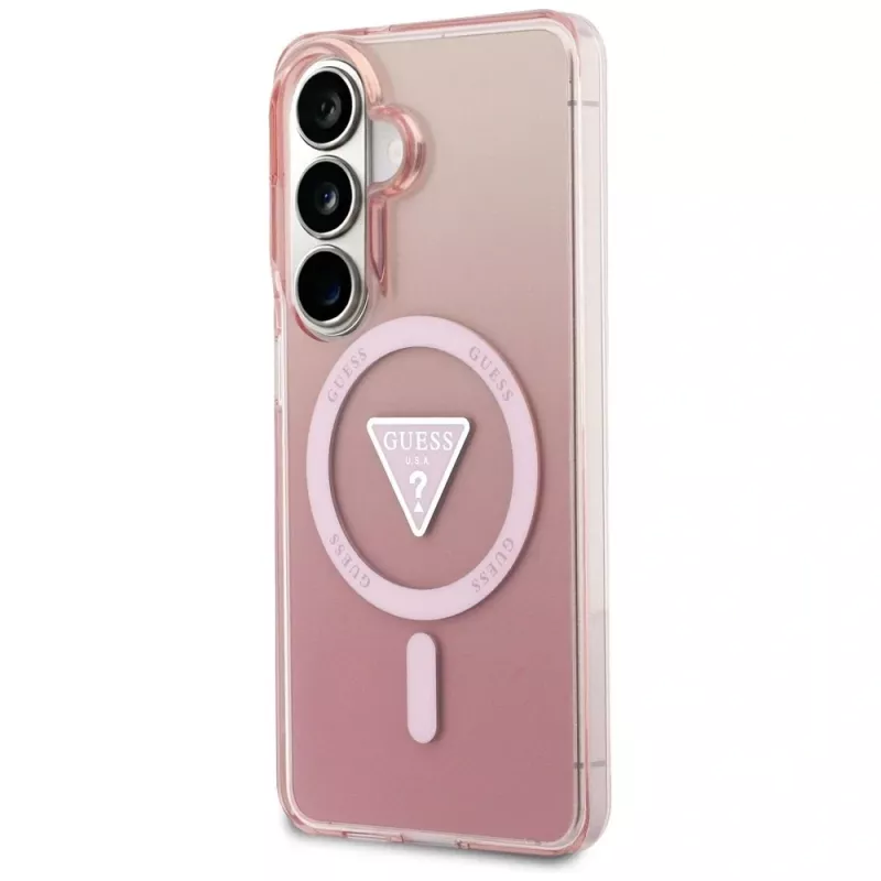 Guess IML Gradient Triangle MagSafe Case Samsung Galaxy S26 (Rozā)