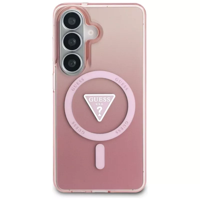 Guess IML Gradient Triangle MagSafe Case Samsung Galaxy S26 (Rozā)