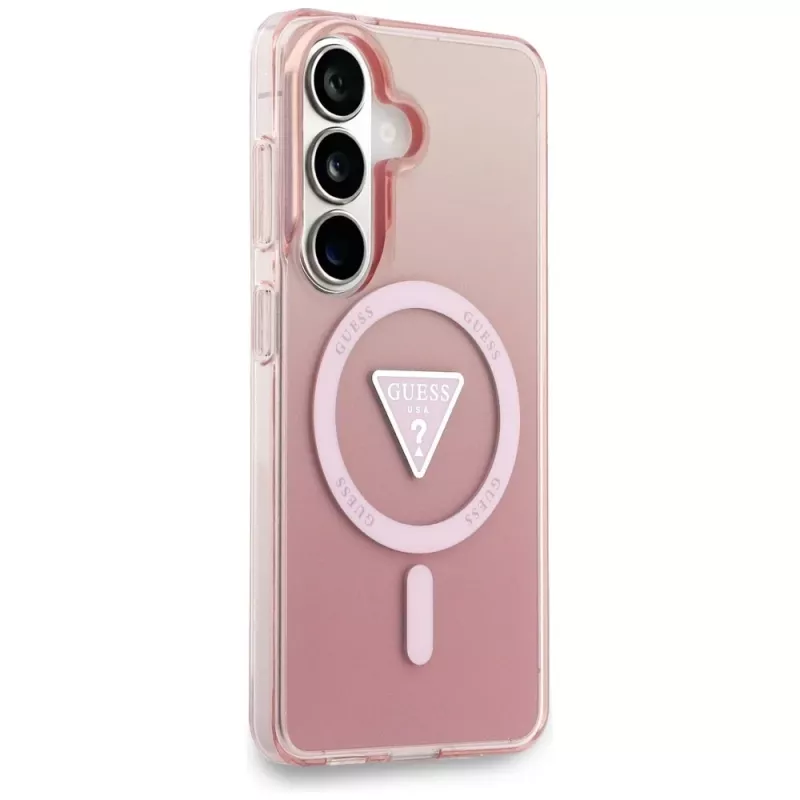 Guess IML Gradient Triangle MagSafe Case Samsung Galaxy S26 (Rozā)