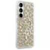 Guess IML Leopard Print Triangle MagSafe Case for Samsung Galaxy S26 (Brown)