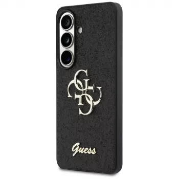 Guess Fixed Glitter Big 4G Metal Logo Case Samsung Galaxy S26 (Melns)