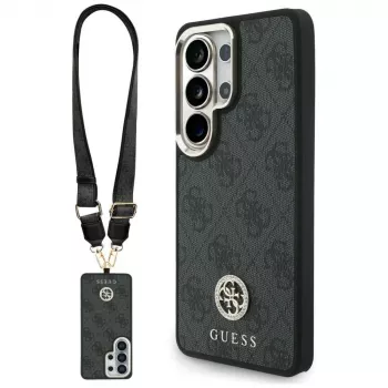 Guess 4G Big Rhinestone Triangle Strap MagSafe Case Kit Samsung Galaxy S26 Ultra - Melns