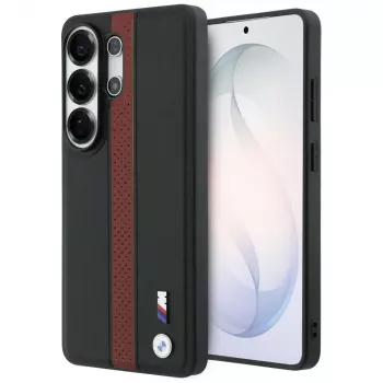 BMW Perforated Stripe Logo MagSafe Maciņš Samsung Galaxy S26 Ultra Sarkans