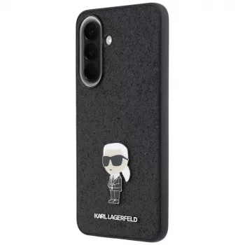 Karl Lagerfeld Fixed Glitter Ikonik Logo Metal Pin Case Samsung Galaxy A37 5G Melns