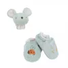 Kaloo 2-in-1 Gift Set Mouse (Rattle + Booties) Petites Chansons Collection
