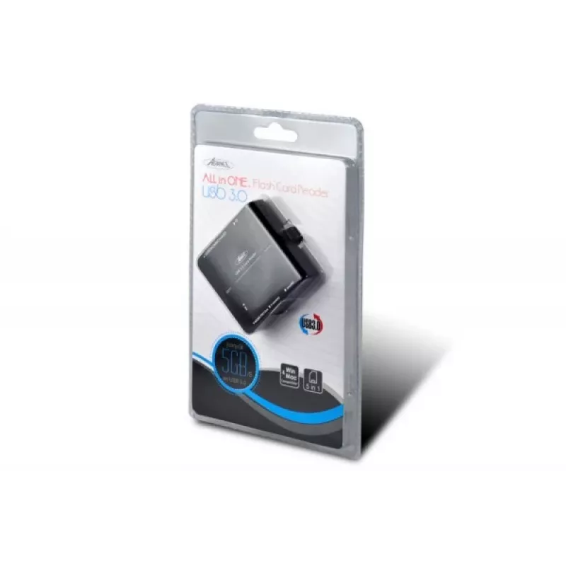 EXERTIS CONNECT USB 3.0 Card Reader Compact Card Reader for Memory Cards and SIM Cards (730985)