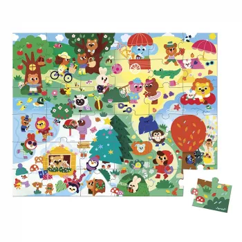 Janod Puzzle in Suitcase Four Seasons 36 Pieces 4+ Made in France