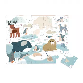 Janod Sensory Touch Puzzle Polar Land 20 gabali 2+ gadi