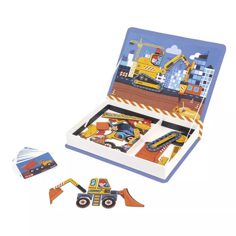Janod Magnetibook Būvlaukums – attīstoša magnētiska spēle