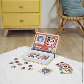 Janod Magnetibook: magnētiskā grāmata ar dzīvnieku puzli