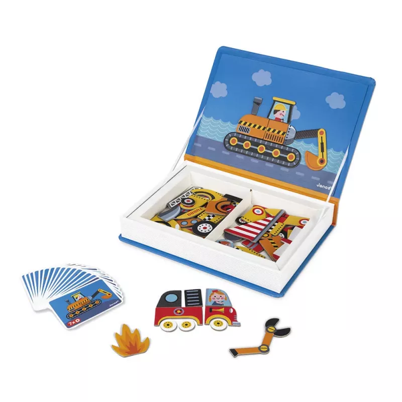 Janod Magnetibook Vehicles Magnetic Activity Book