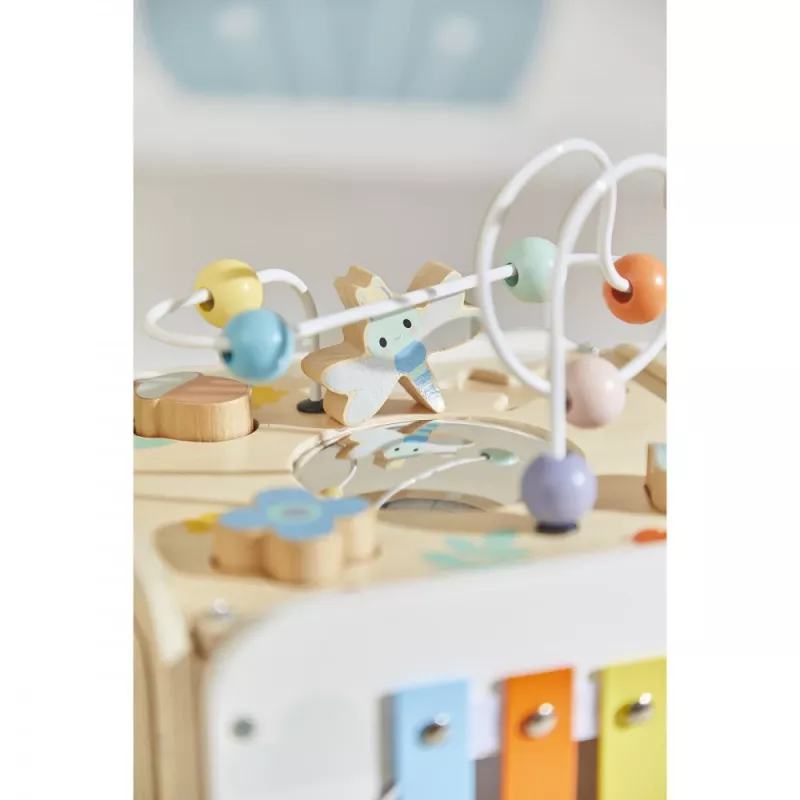 Janod Pure Large Activity Cube with Bead Maze - 20 Activities - J05142