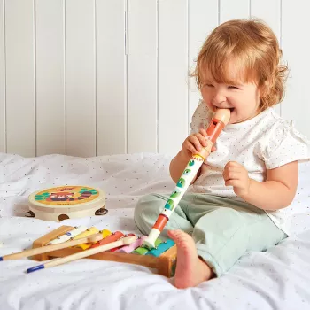 Janod Gioia mūzikas rotaļlietu komplekts: 5 koka instrumenti pasteļkrāsās, no 18 mēnešiem