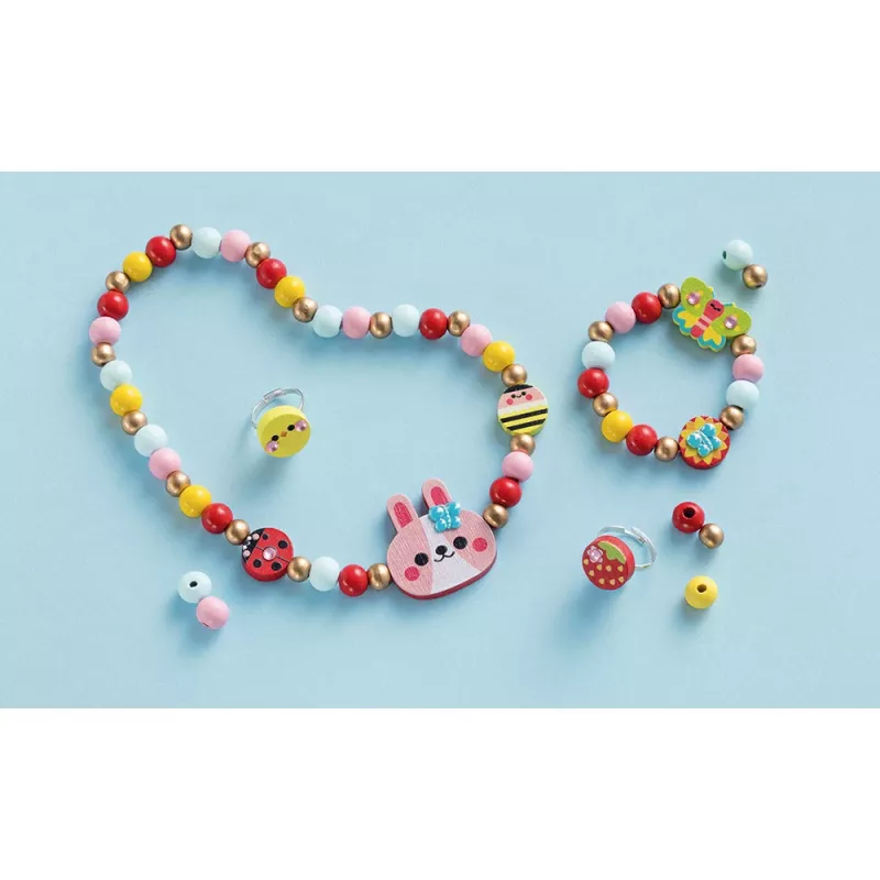 Janod Flower Garden Jewelry Making Kit - Creative Set for Children