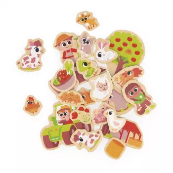 Janod On the Farm Magnetic Toy Set 24 Pieces