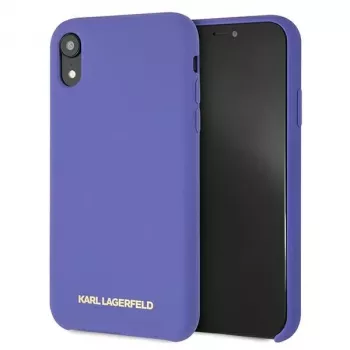 Karl Lagerfeld KLHCI61SLVOG Silicone Hard Case Apple iPhone Xr - Violet