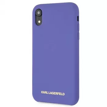 Karl Lagerfeld KLHCI61SLVOG Silicone Hard Case Apple iPhone Xr - Violet