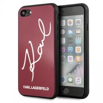 Karl Lagerfeld KLHCI8DLKSRE Signature Glitter Hard Case iPhone 7/8/SE 2020/SE 2022, sarkans