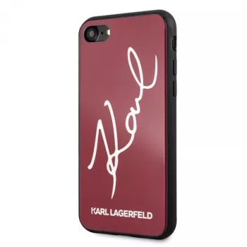 Karl Lagerfeld KLHCI8DLKSRE Signature Glitter Hard Case iPhone 7/8/SE 2020/SE 2022, sarkans