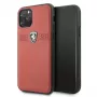 Ferrari Off Track Leather Hard Case for Apple iPhone 11 Pro - Sarkana