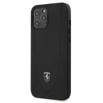 Ferrari Off Track Perforated Hard Case Apple iPhone 12 Pro Max 6,7 inch - Melns