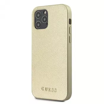 Guess GUHCP12LIGLGO Hardcase iPhone 12 Pro Max 6,7 inch Gold Iridescent