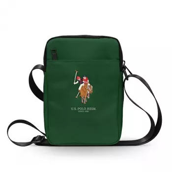 U.S. POLO ASSN. US Polo Torba USTB8PUGFLGN 8 Planšetes Plecu Soma Zaļa