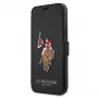 U.S. POLO ASSN. Polo Embroidery Collection Book Case iPhone 12/12 Pro 6,1 inch Melns