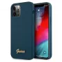 Guess GUHCP12LLSLMGBL Metal Logo Script Hard Case Apple iPhone 12 Pro Max, Zils