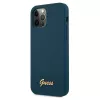Guess GUHCP12LLSLMGBL Metal Logo Script Hard Case Apple iPhone 12 Pro Max, Zils