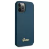 Guess GUHCP12LLSLMGBL Metal Logo Script Hard Case Apple iPhone 12 Pro Max, Zils