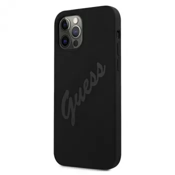 Guess Script Vintage Hard Case Apple iPhone 12 Pro Max 6,7 inch Melns