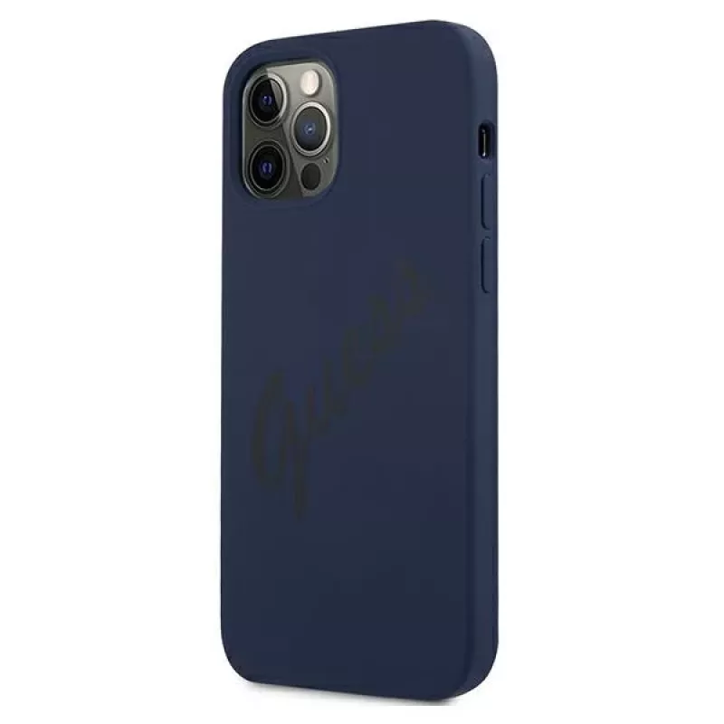 Guess Script Vintage Hard Case Apple iPhone 12 / iPhone 12 Pro 6,1 collu Zils